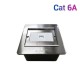 Link US-2061A CAT.6A Floor Outlet Stainless w/LINK, 1 Port CAT.6A Jack Outlet (Loaded), Gasket IP44, Metallic Color