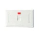 Link US-2121A Face Plate 1 Port With Shutter/Icon/Lable ID, White color