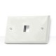 Link US-2311 Shiny Face Plate, 1 Port White