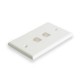 Link US-2312 Shiny Face Plate, 2 Port White