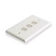 Link US-2313 Shiny Face Plate, 3 Port White