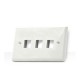 Link US-2313 Shiny Face Plate, 3 Port White