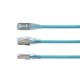 Link US-5201SLZ-9 Shield CAT 6A RJ45 - RJ45 PATCH CORD 1 M., XG, LSZH Aqua Blue