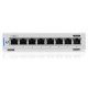 Ubiquiti US-8 UniFi Switches 8-Port Gigabit Managed, 1-Port PoE In 802.3af/at & Passive 48V, 1-Port PoE Out Passthrough, PoE or DC Input Option