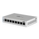Ubiquiti US-8 UniFi Switches 8-Port Gigabit Managed, 1-Port PoE In 802.3af/at & Passive 48V, 1-Port PoE Out Passthrough, PoE or DC Input Option