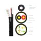 Link US-9015MW-1 CAT5E Outdoor UTP PE w/Drop Wire & Power Wire Cable, Bandwidth 350MHz, CMX Black Color 100 M./Reel in Box *ส่งฟรีเขต กทม.
