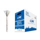 Link US-9106LSZH CAT6 Indoor UTP Cable, Bandwidth 250MHz w/Cross Filler, 23 AWG, LSZH White Color, 305 M./Pull Box