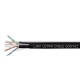 Link US-9106MD CAT6 UTP, PE Outdoor Cable, w/Drop Wire (Double Jacket), Bandwidth 600MHz, 23AWG Solid Bare Copper, Black Color, 305 M./Reel in Box