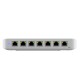 Ubiquiti USW-Ultra-210W (202W)  Compact, Layer 2, 8-port GbE PoE Switch with Versatile Mounting Options., 7 Port GbE PoE+ output + 1 GbE port with optional PoE++ input