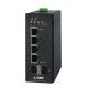 Link UT-1319A Fiber Gigabit Media Converter Hardened Type, 10/100/1000 Mbps, 4-Port RJ45, 2-SFP Slot (Blank)