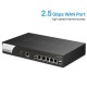 Draytek Vigor2962 High Performance Dual-WAN 2.5G Router/VPN Gateway Firewall Router, WAN/LAN Switchable Port 2.5G Ethernet, RJ-45+ 1xGbE/SFP Combo + 2xGbE + LAN 2xGbE + USB 4G LTE Modem